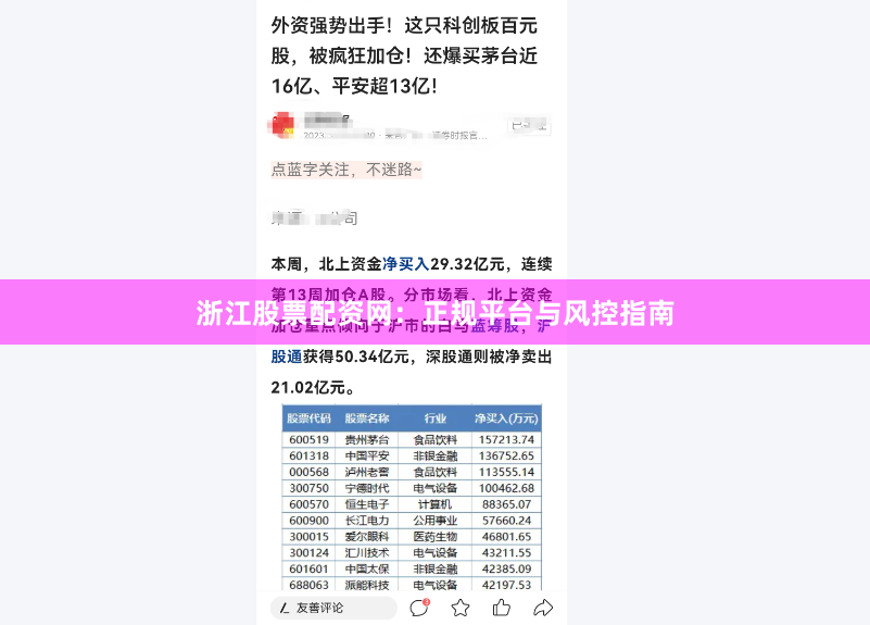 浙江股票配资网：正规平台与风控指南